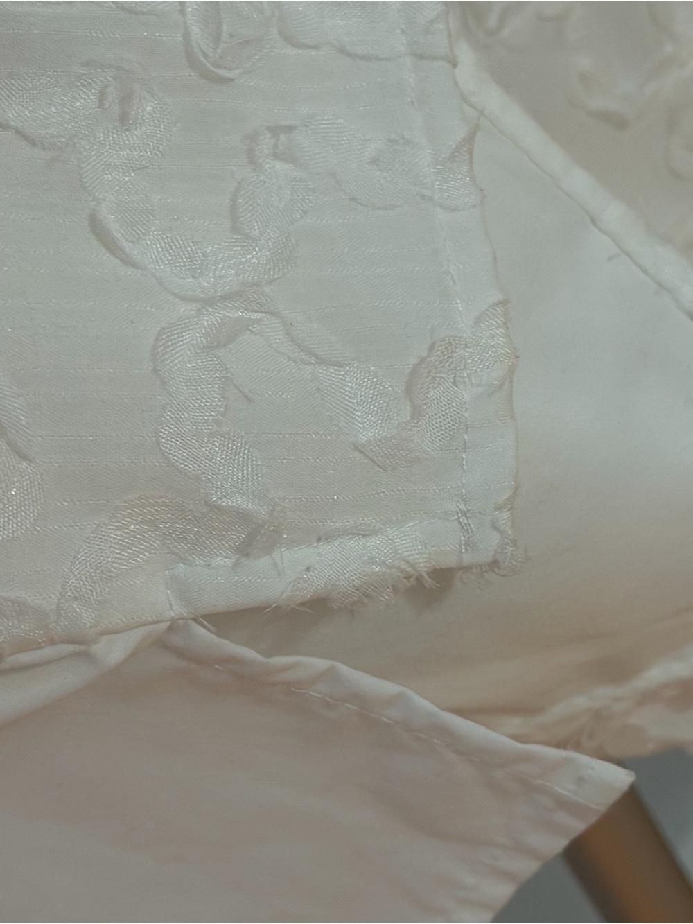 Cream Lace Cropped Button-Down Shirt - Picture 9 of 9
